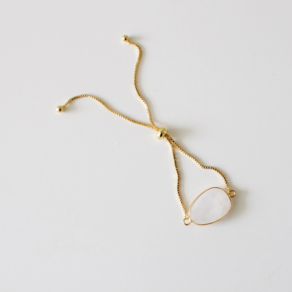 Anissa // Quartz Adjustable Gold Bracelet