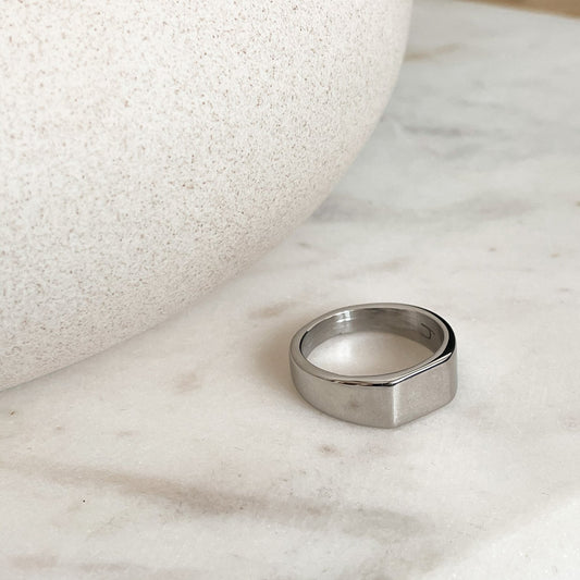 The Signet Stainless Steel Band Ring