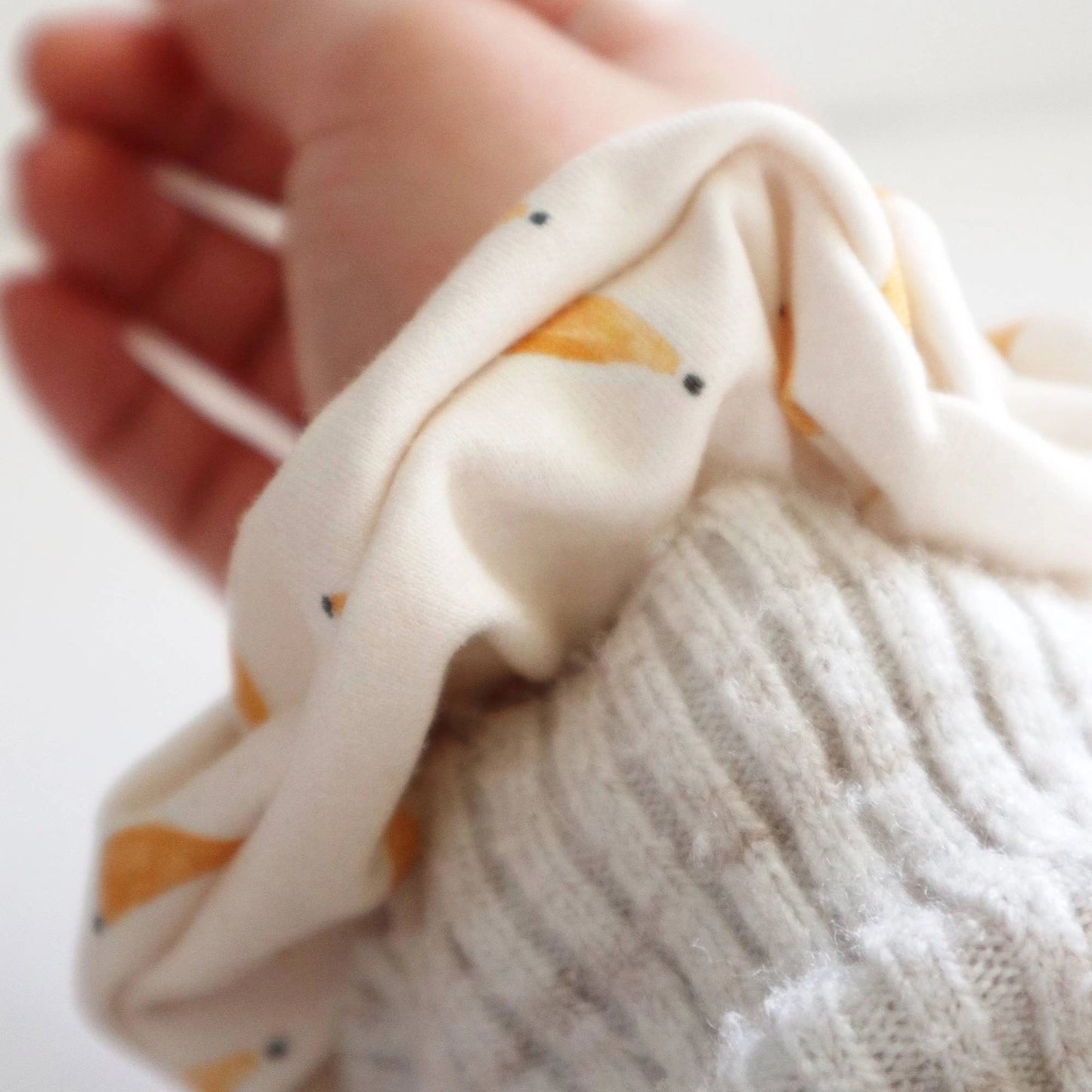 Organic Cotton Hair Scrunchie - Bananas