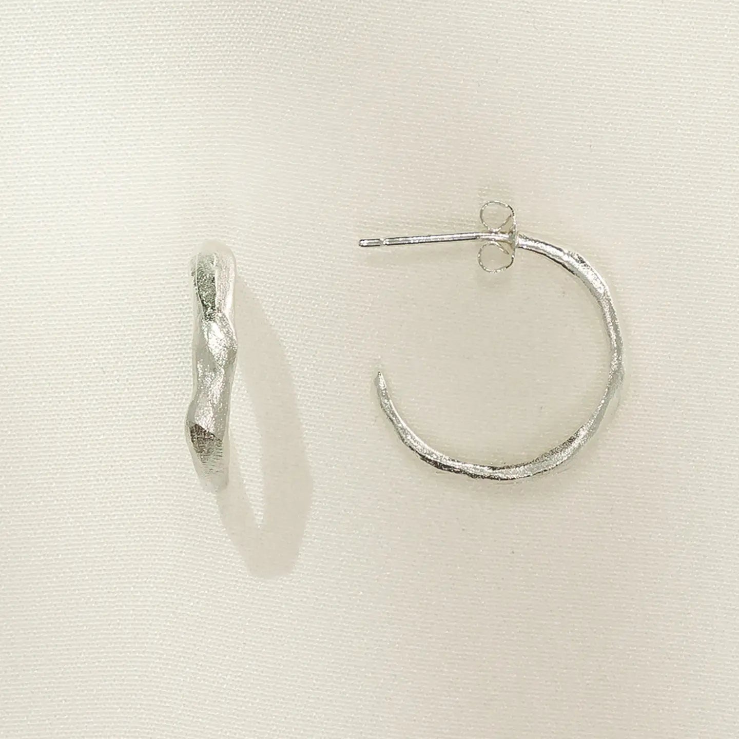 Zéphir Silver Hoop Earrings