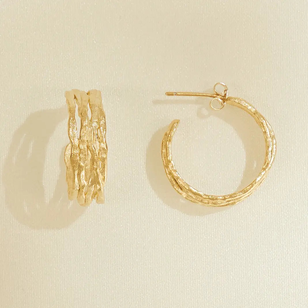 Coral hoop Earrings