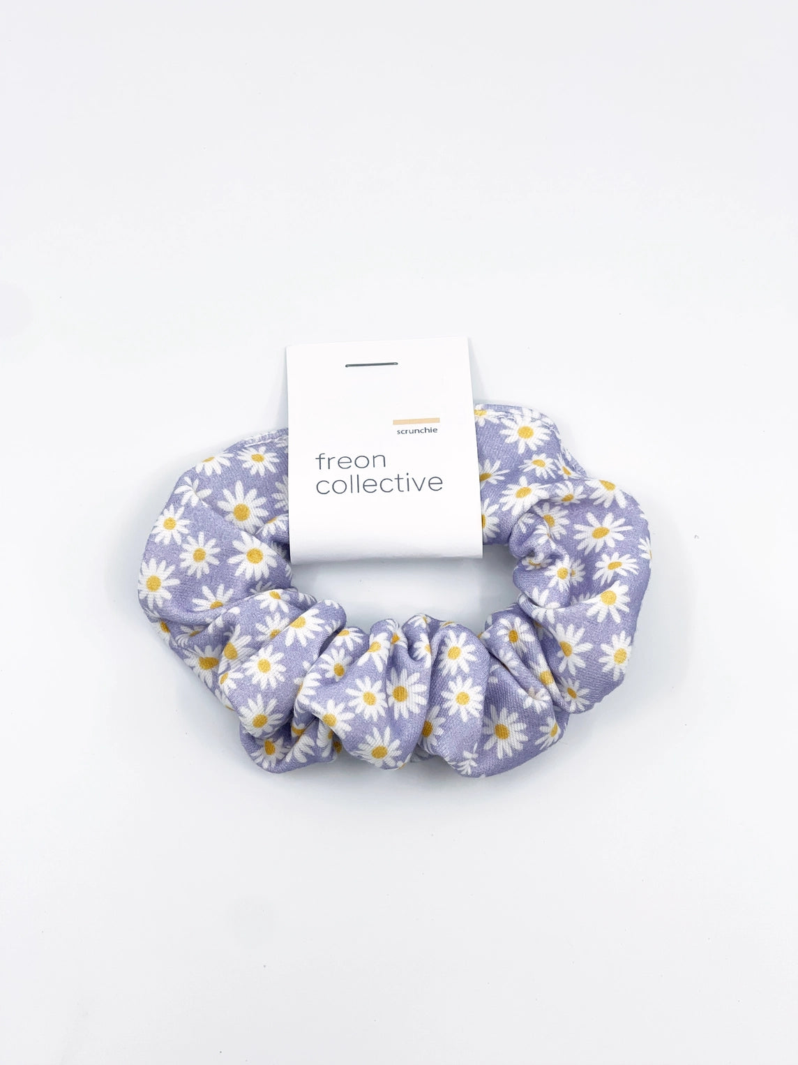 Organic Cotton Hair Scrunchie - Lilac Daisies