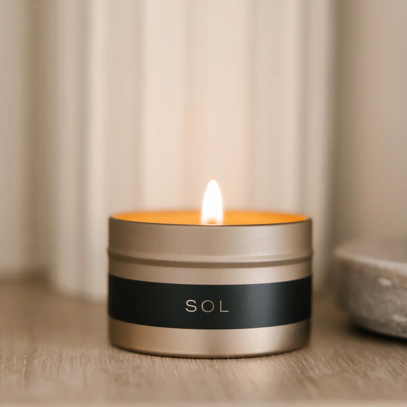 SOL Gold Travel Tin Candle