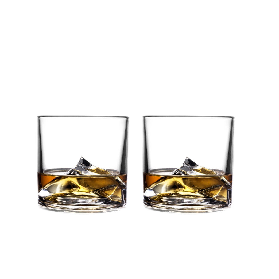 Everest - 2-Piece Crystal Bourbon Whiskey Glass Set